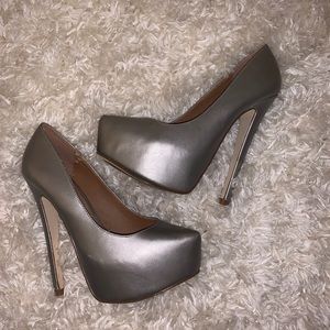 Silver Aldo high heels